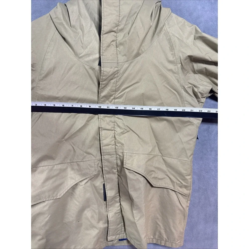 Marmot Mountain Works GoreTex Jacket Sz S Vintage Hooded Ski Rain Coat Beige 80s